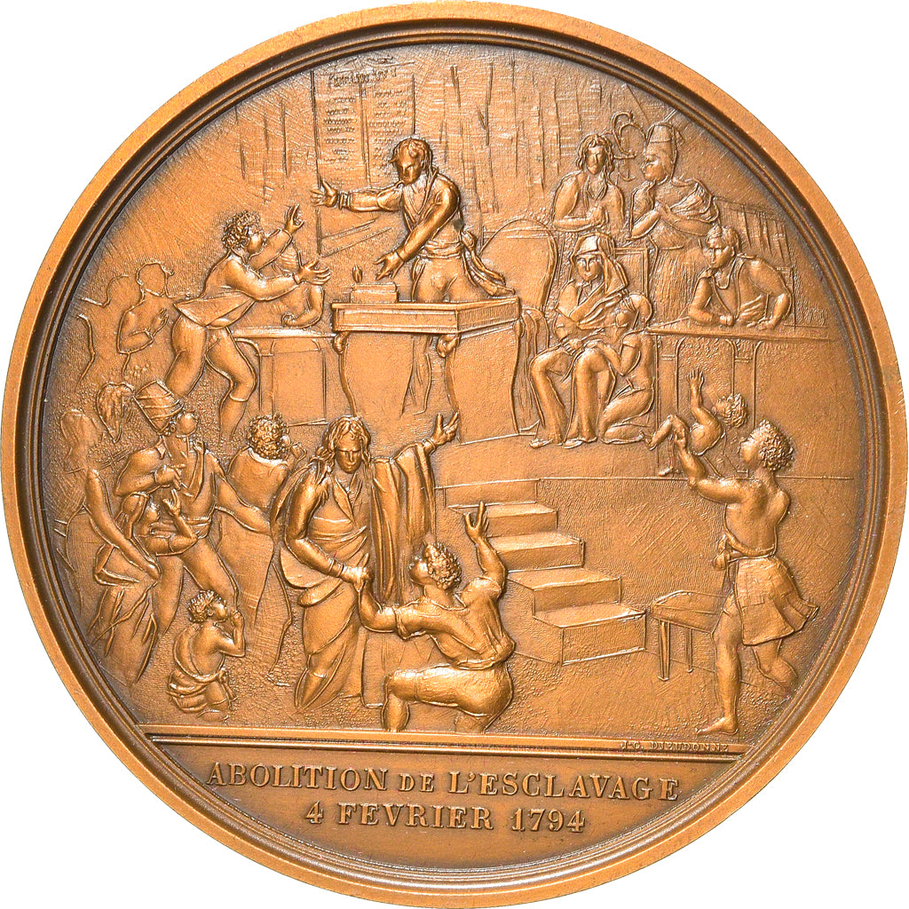 Francia, medaglia, Révolution Française, Abolition de l'Esclavage, History