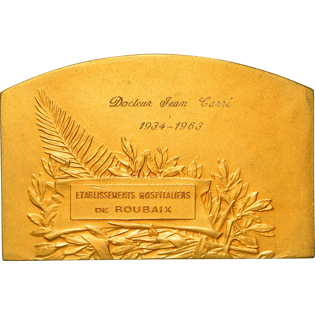 Francja, Medal, Hôpitaux de Roubaix, Docteur Jean Carré, Medycyna, 1963