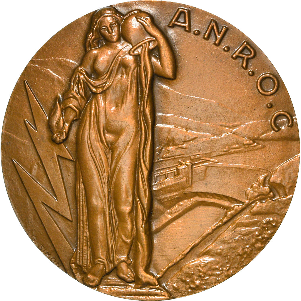 France, Médaille, A.N.R.O.C, Business & industry, 1984, Simon, SPL+, Silvered
