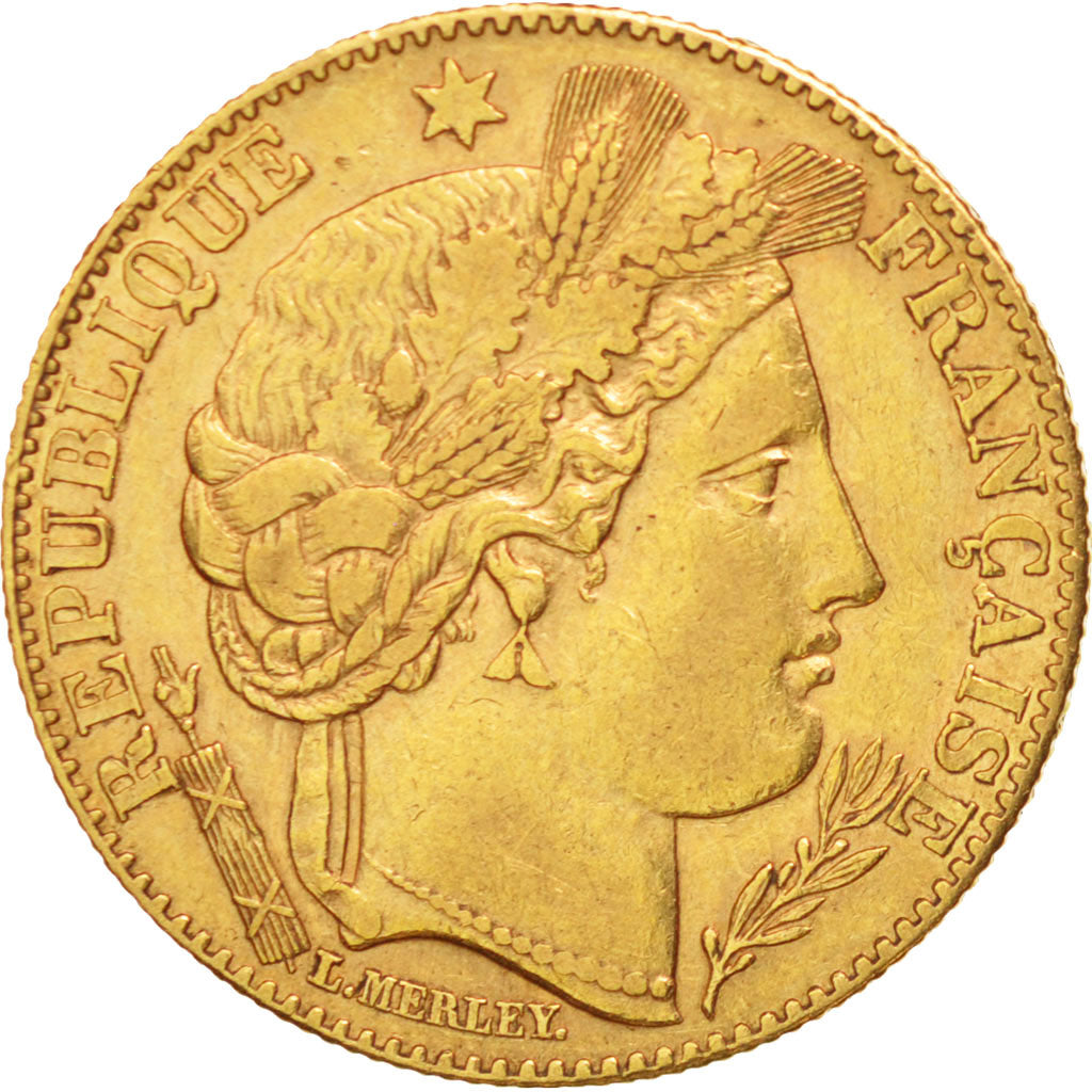 France, Cérès, 10 Francs, 1896, Paris, EF(40-45), Gold, KM:830, Gadoury:1016