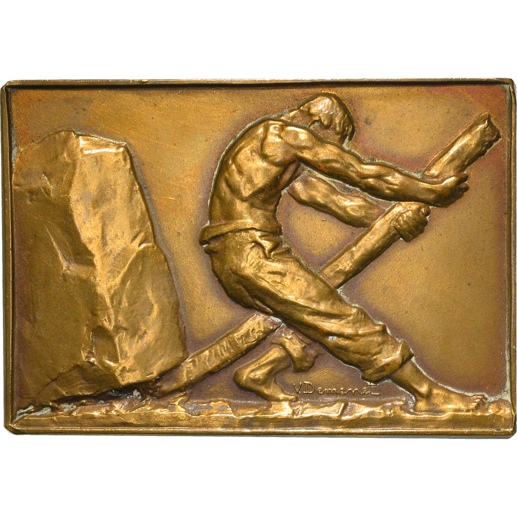 Belgium, Medal, Art Déco, Le Travailleur, 1976, Victor Demanet, AU(55-58)