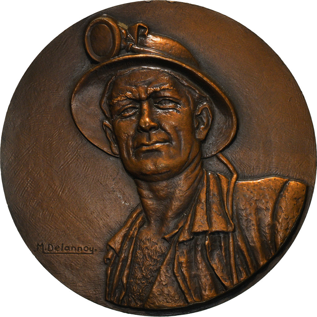 França, Medal, Mines, Charbonnages de France, 1946, Delannoy, MS(63), Bronze