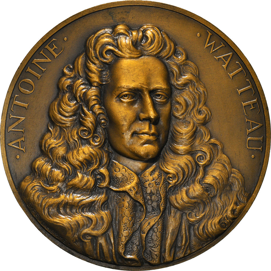 França, Medal, 250 ème Anniversaire de la Naissance de Watteau, Artes e