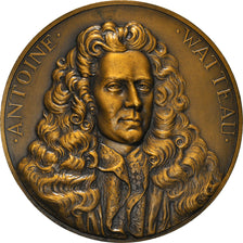 França, Medal, 250 ème Anniversaire de la Naissance de Watteau, Artes e