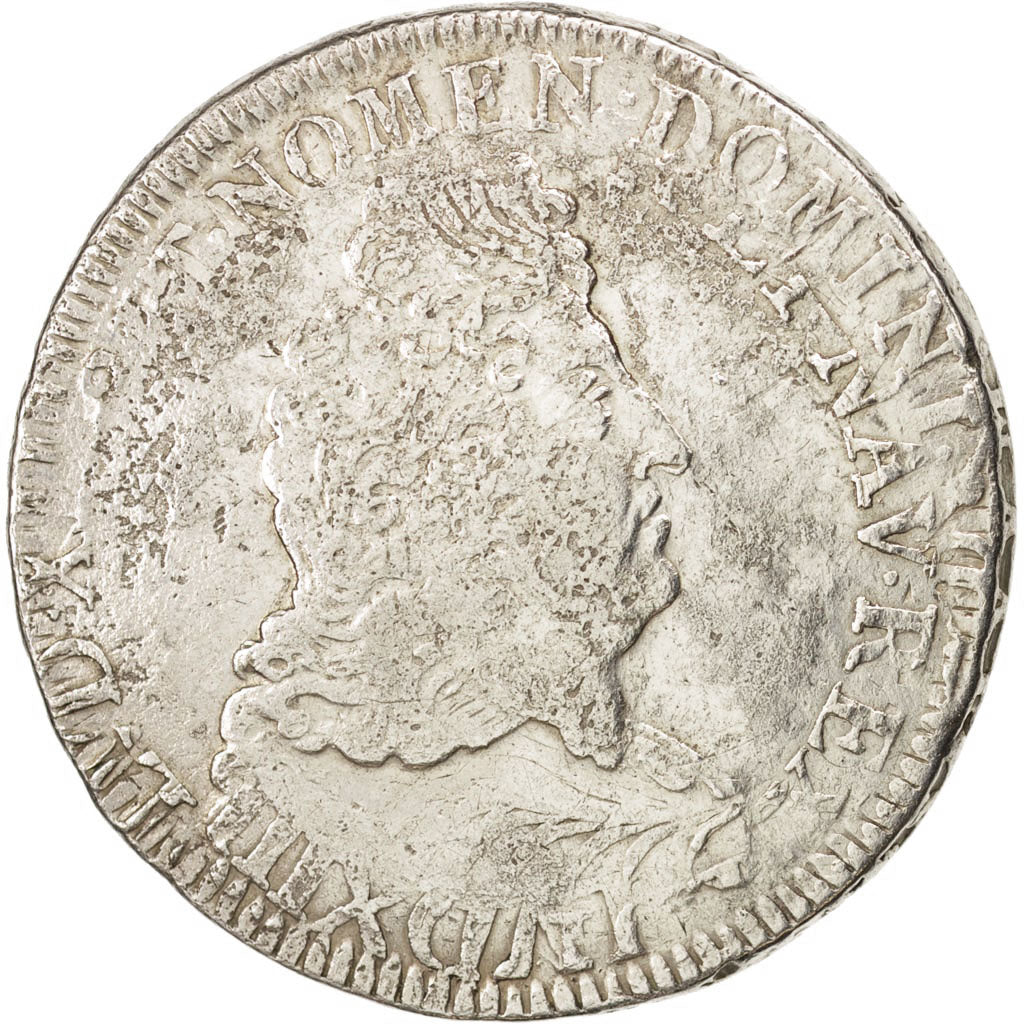 France, Louis XIV, Ecu aux 8 L 2nd Type, VF(20-25), Silver, Gadoury:224