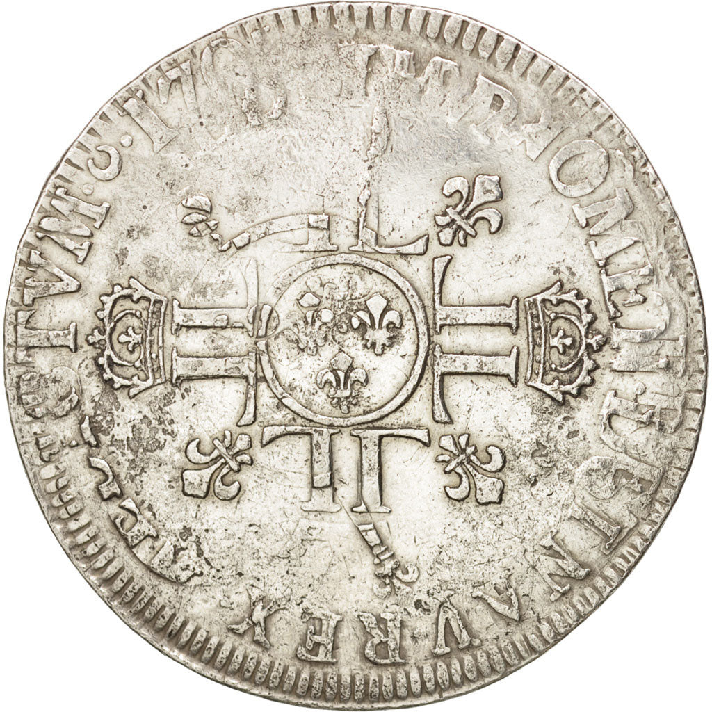 France, Louis XIV, Ecu aux 8 L 2nd Type, VF(20-25), Silver, Gadoury:224