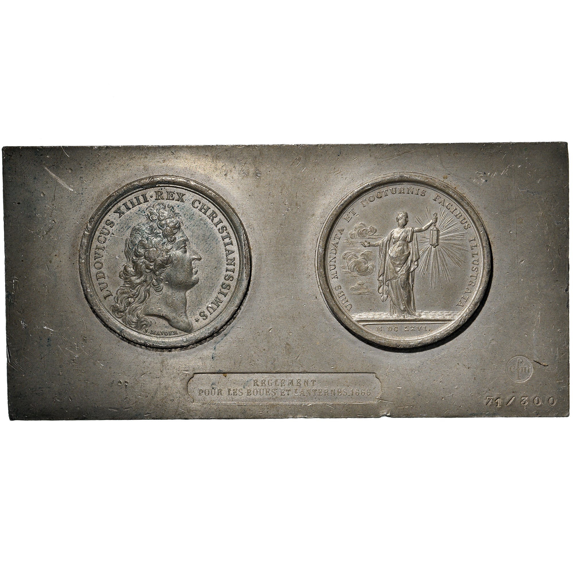 Frankrijk, Medaille, Louis XIV, Plaque d'Essai, Boues et Lanternes, History