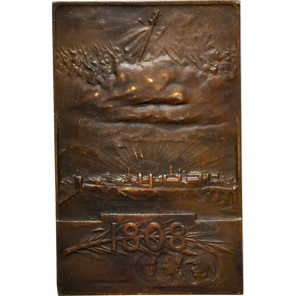 Spain, Medal, Exposition Hispano-Française, Saragosse, Arts & Culture, 1908