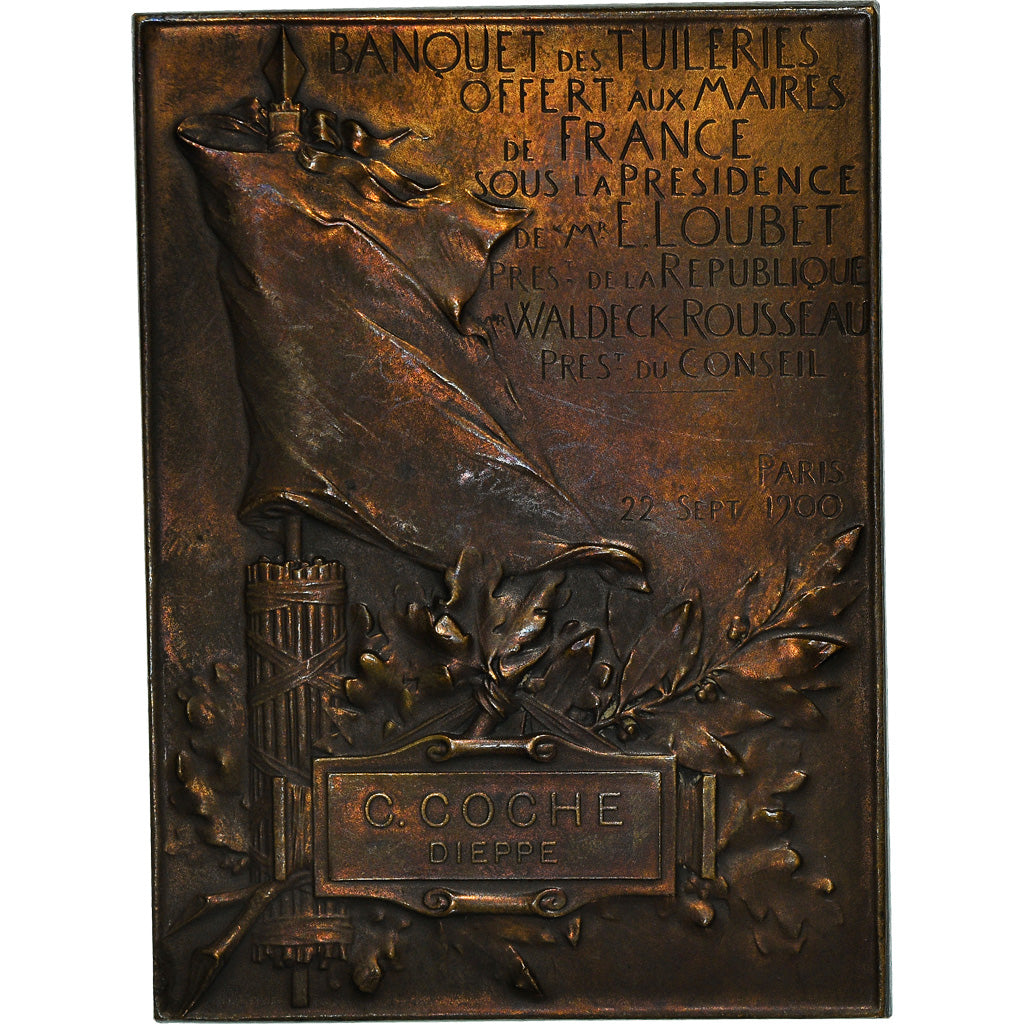 Francja, Medal, Banquet des Tuileries offert aux Maires de France, E.Loubet
