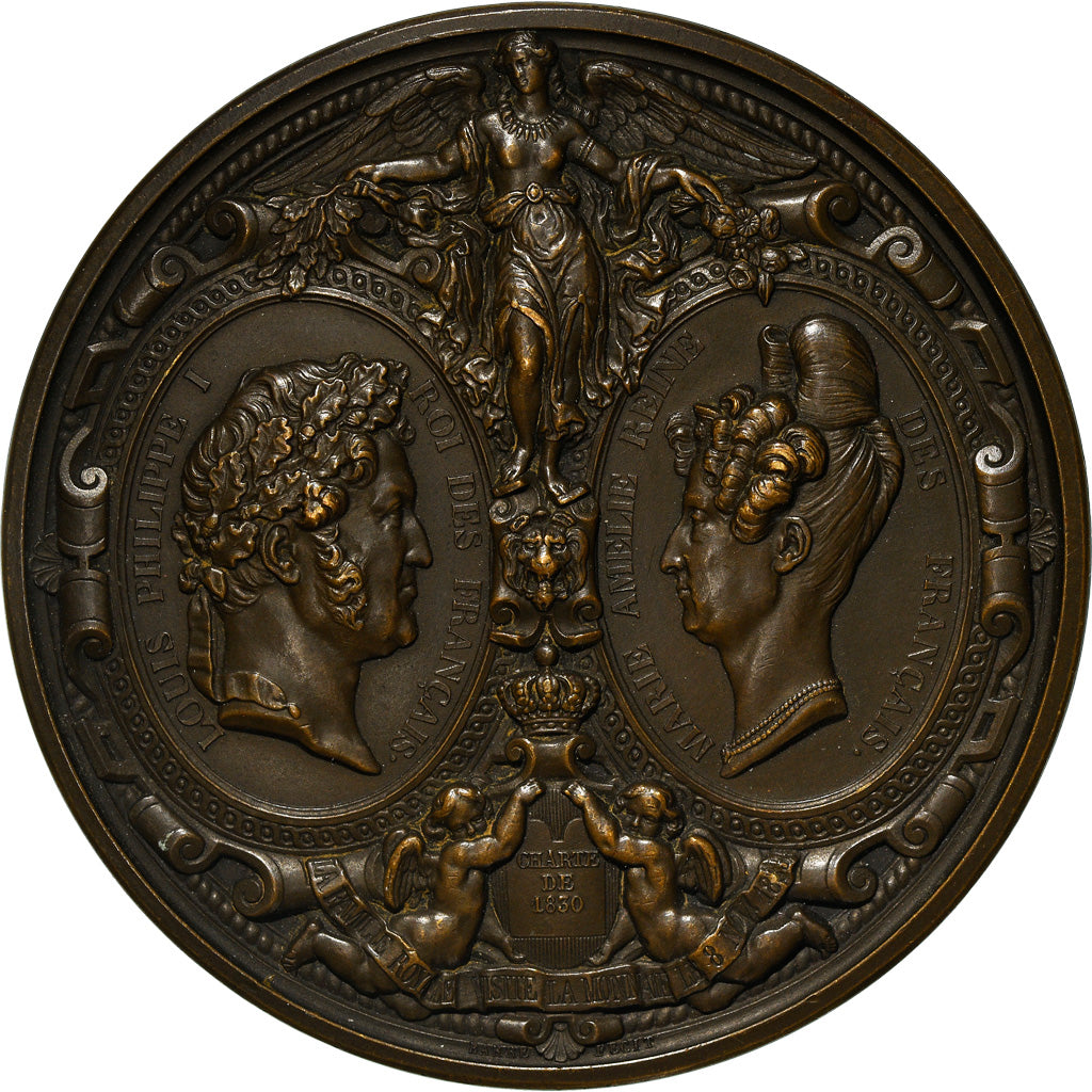 France, Médaille, Louis-Philippe et Marie-Amélie, History, 1830, Barre
