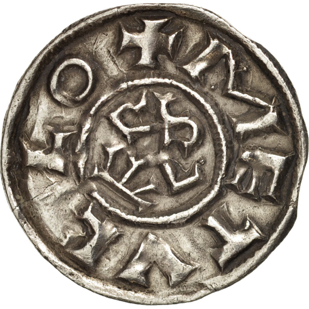 France, Charles II The Bald, Denier, Melle, EF(40-45), Silver, Prou:692-697