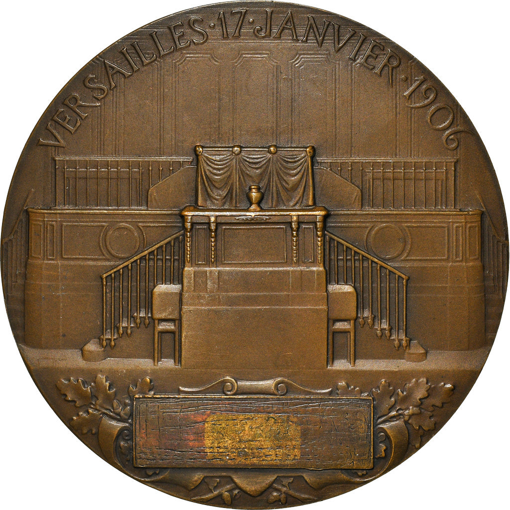 France, Médaille, Election d'Armand Fallières, Politics, 1906, Chaplain, TTB+