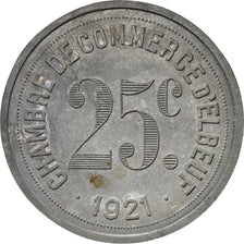 France, Medal, 25 Centimes Chambre de Commerce d'Elbeuf, 1921, AU(55-58), Tin