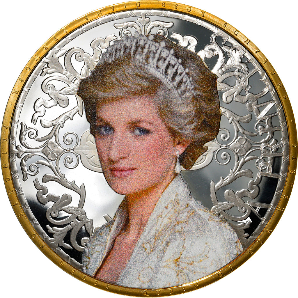 Regno Unito, medaglia, Lady Diana, A Princess, 2016, FDC, Rame dorato