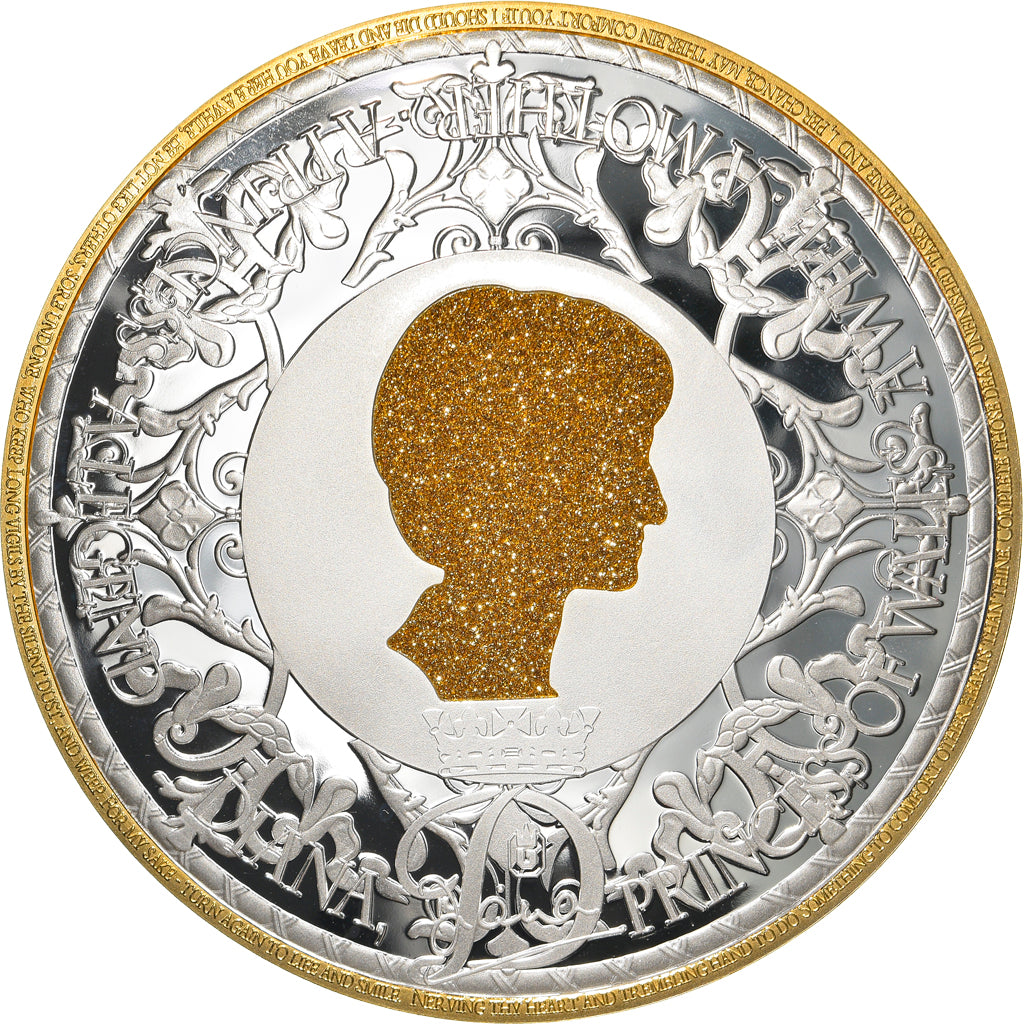 Regno Unito, medaglia, Lady Diana, A Princess, 2016, FDC, Rame dorato