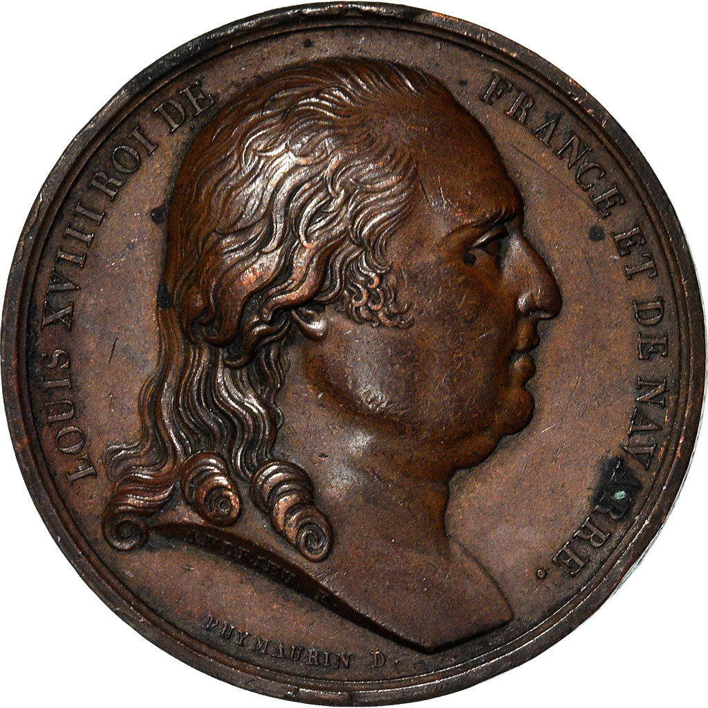 França, Medal, Louis XVIII, Prix de Sculpture, Artes e Cultura, 1821