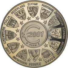 France, Medal, L'Europe, La Semeuse, Politics, 2001, MS(65-70), Copper-nickel