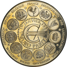 Francia, medalla, 1er Janvier 1999, Euro Parité, EUROPA, Politics, 1999, FDC