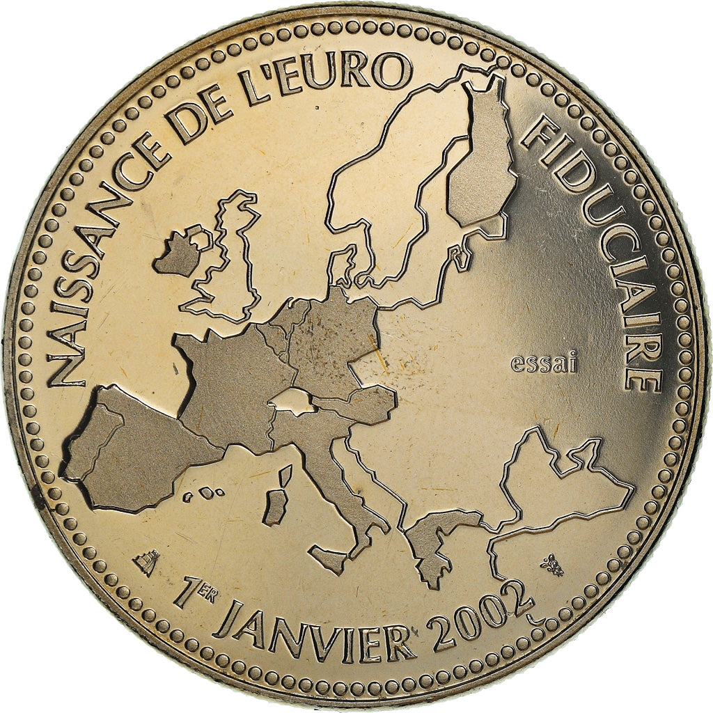 France, Médaille, Naissance de l'Euro Fiduciaire, Politics, 2002, FDC