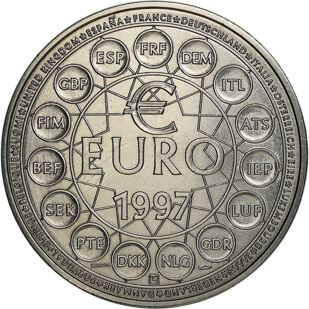 Francia, medalla, Ecu Europa, Politics, 1997, FDC, Cobre - níquel
