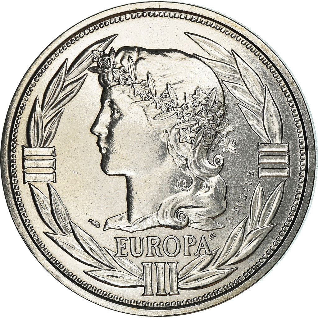 Frankrijk, Medaille, Ecu Europa, Marianne, Politics, 1992, Rodier, FDC