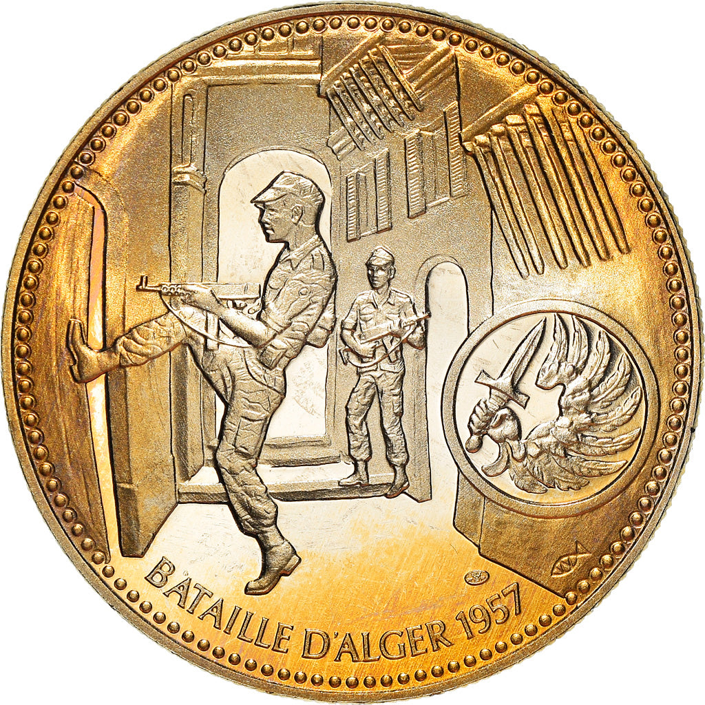 France, Medal, Bataille d'Alger, WAR, MS(65-70), Copper-nickel