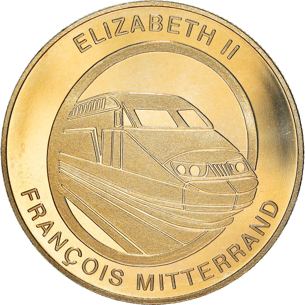 France, Médaille, Tunnel sous la Manche - Elizabeth II, Mitterrand, Politics