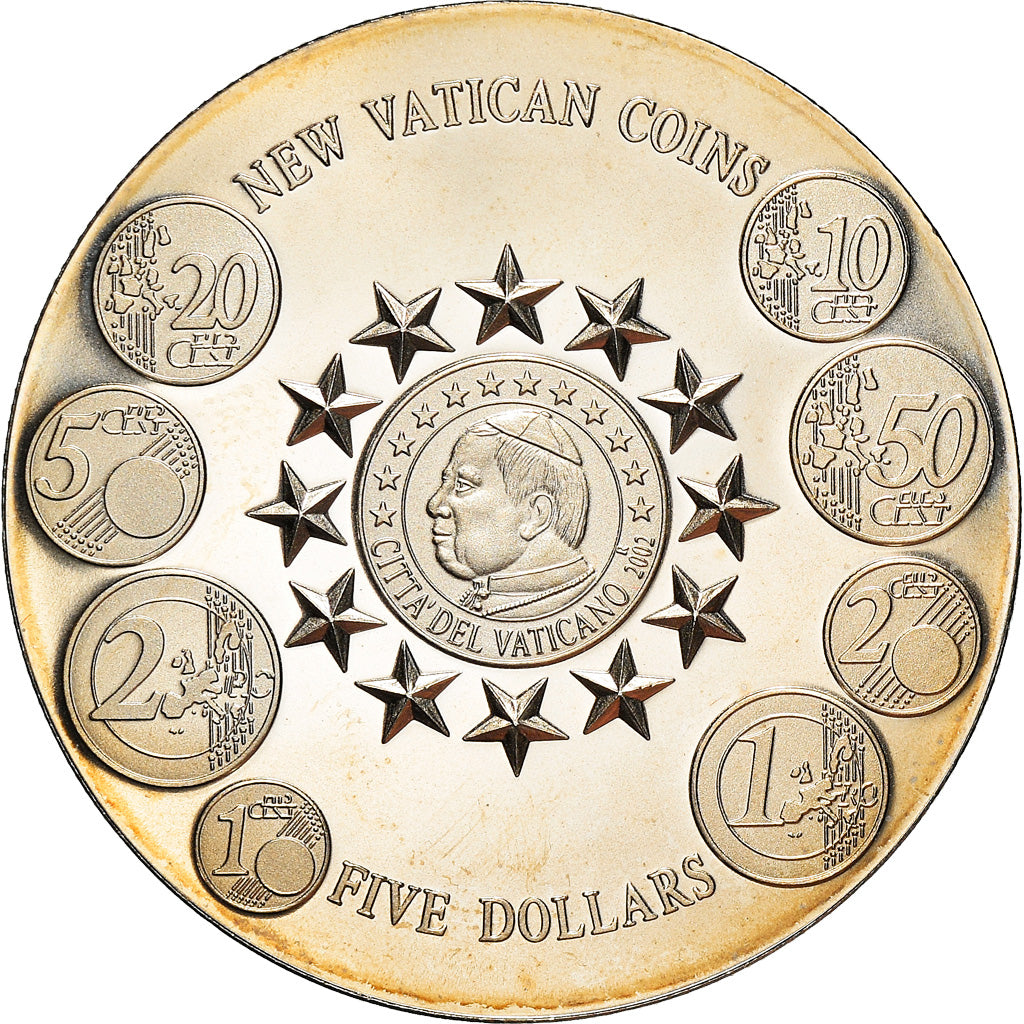 Coin, Liberia, New Vatican coins, 5 Dollars, 2004, Proof, MS(65-70)
