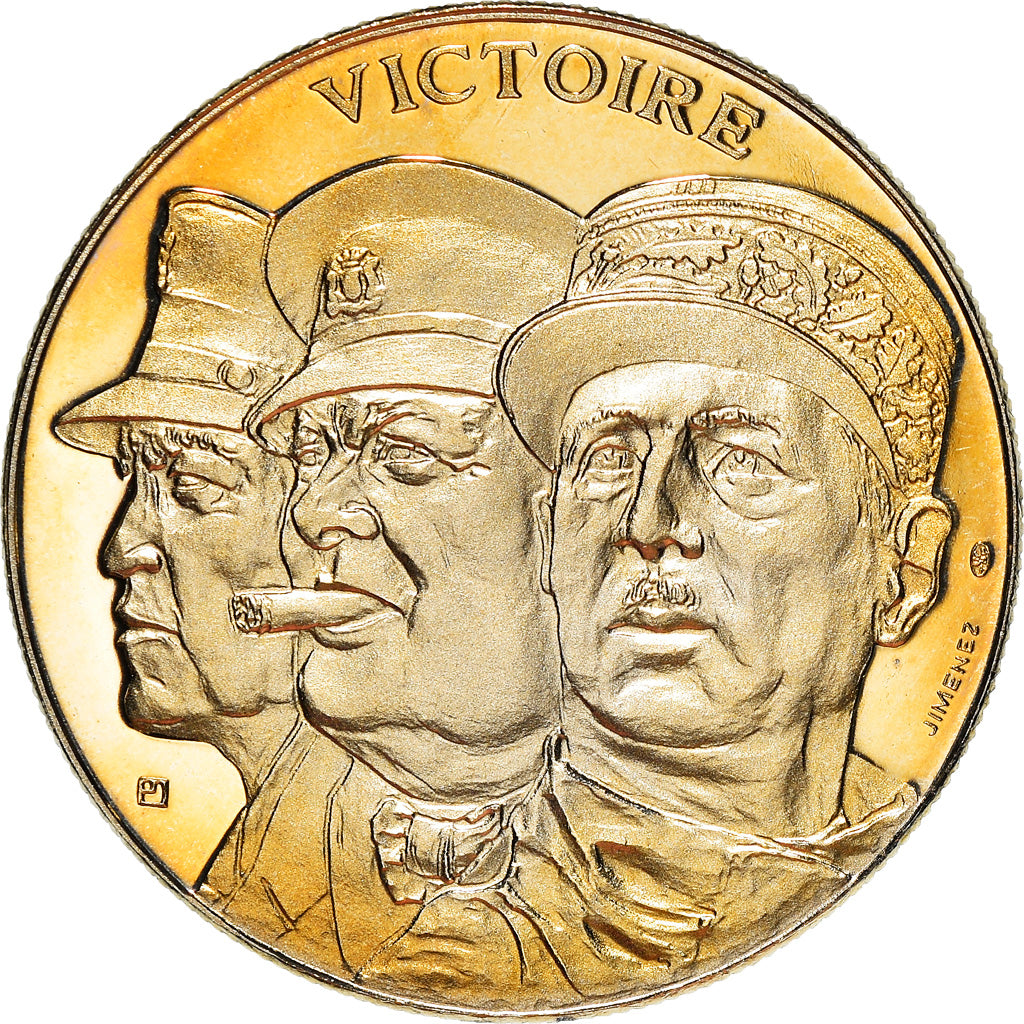 France, Medal, 1939-1945, Victoire, WAR, MS(65-70), Copper-Nickel Gilt