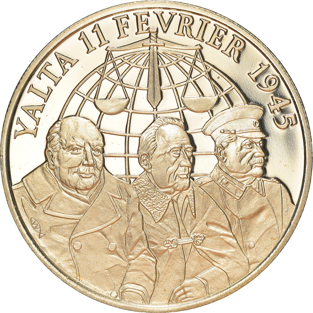 France, Medal, Seconde Guerre Mondiale, Les Accords de Yalta, WAR, 1945