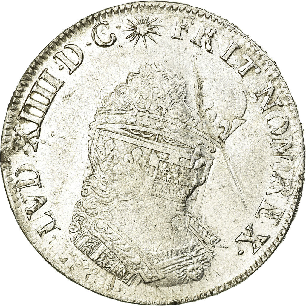 Coin, France, Louis XIV, Écu de Flandre aux palmes, Ecu, 1696, Lille
