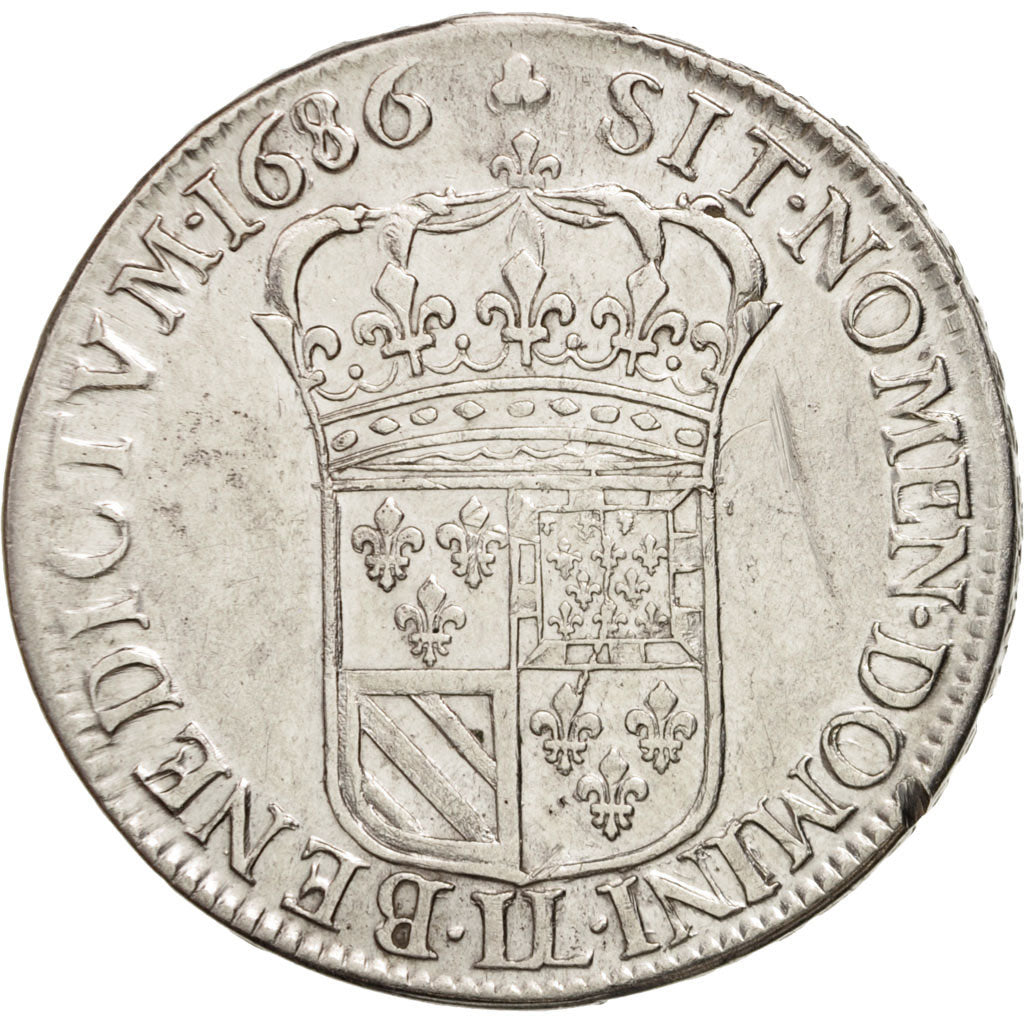 Frankreich, Louis XIV, Écu de Flandre, 1686, Lille, SS, Silber, KM:257.2