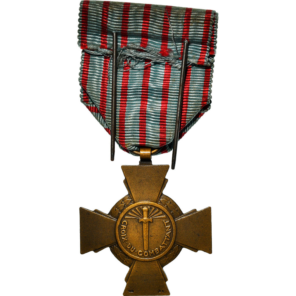França, Croix du Combattant, Medal, 1914-1918, Qualidade Muito Boa, Bronze, 36