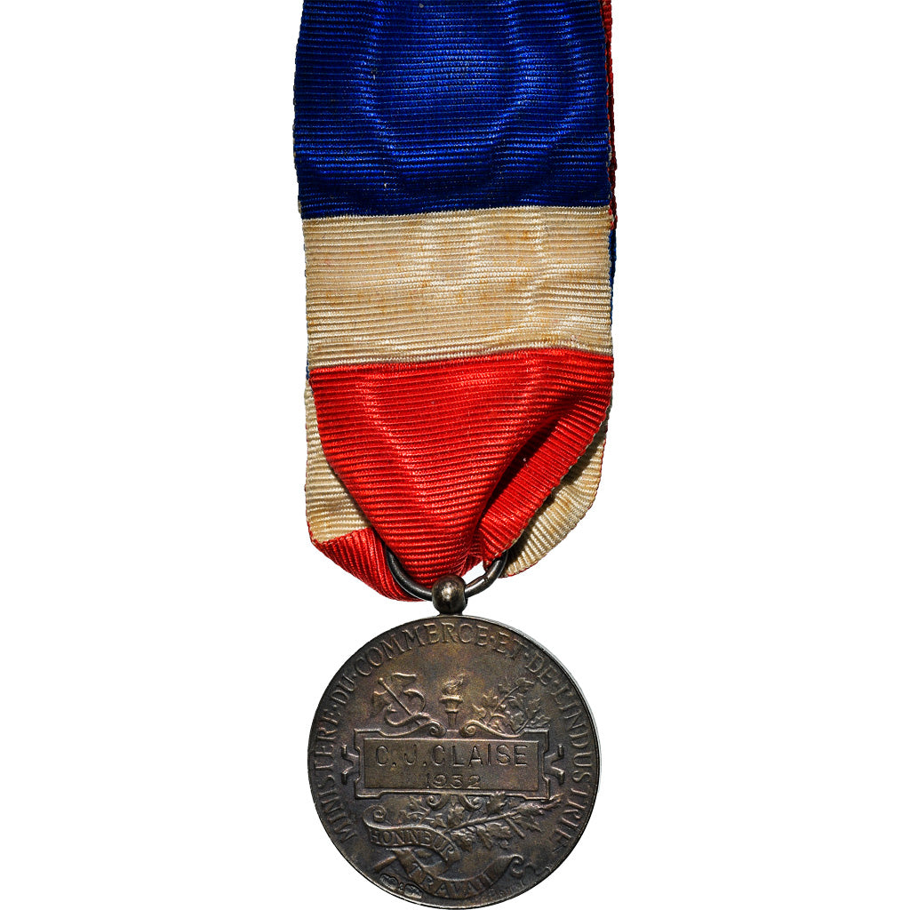 Frankreich, Honneur et Travail, Commerce et Industrie, Medaille, 1932, Very Good