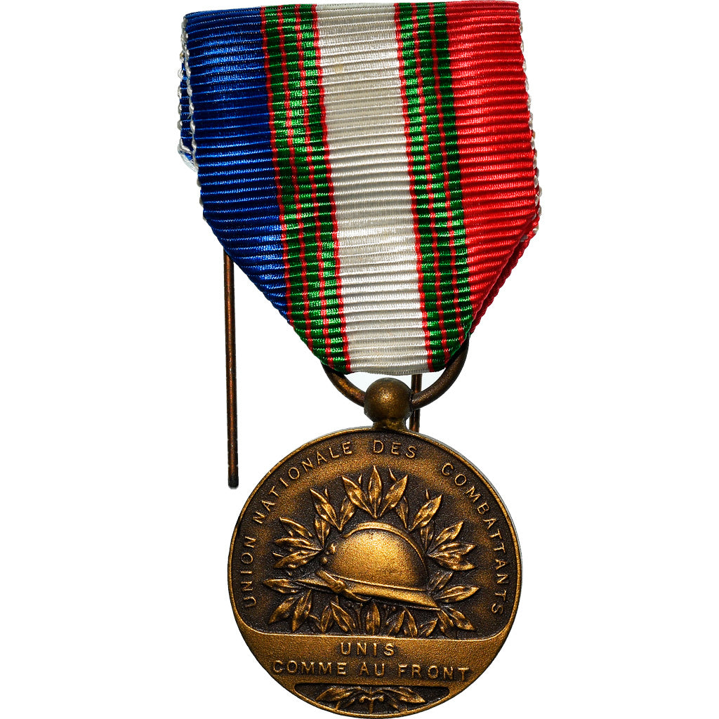 France, Union Nationale des Combattants, WAR, Médaille, Non circulé, Bronze