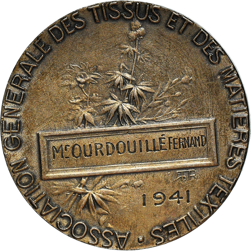 Francia, medalla, Association Générale des tissus et des matières textiles