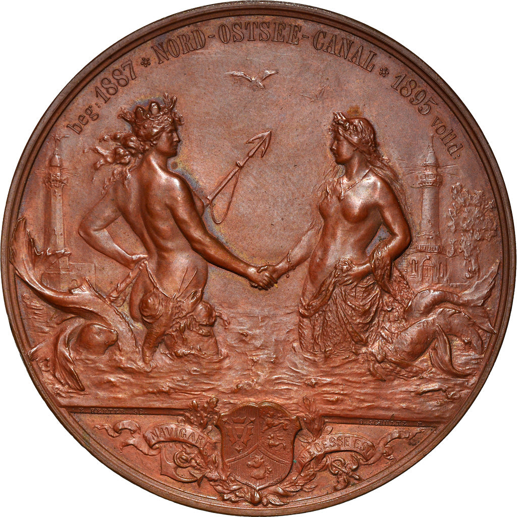 Países Bajos, medalla, William III, Opening of the Kiel Canal