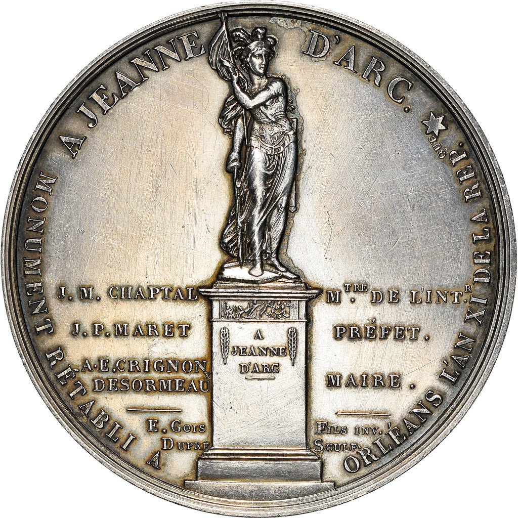 France, Medal, Napoléon Ier, Restauration du Monument à Jeanne d'Arc
