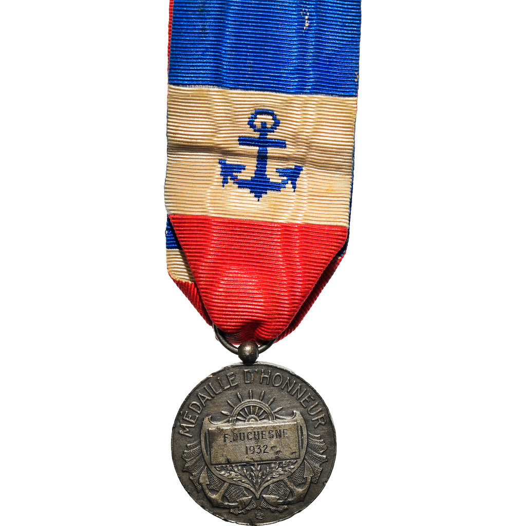 Frankrijk, Marine Marchande, Honneur et Travail, Medaille, 1932, Heel goede