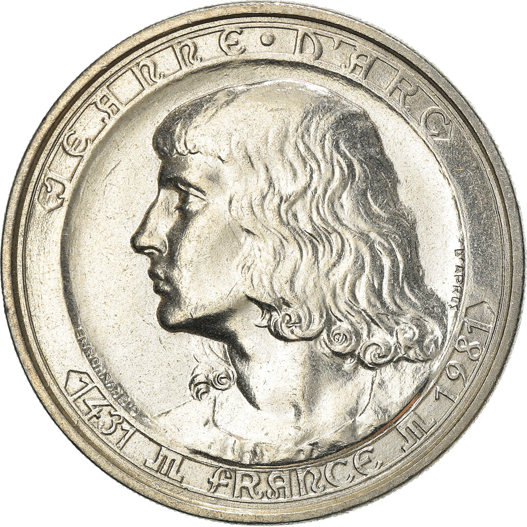 France, Medal, Jeanne d'Arc, History, V. Peter, MS(65-70), Copper-nickel