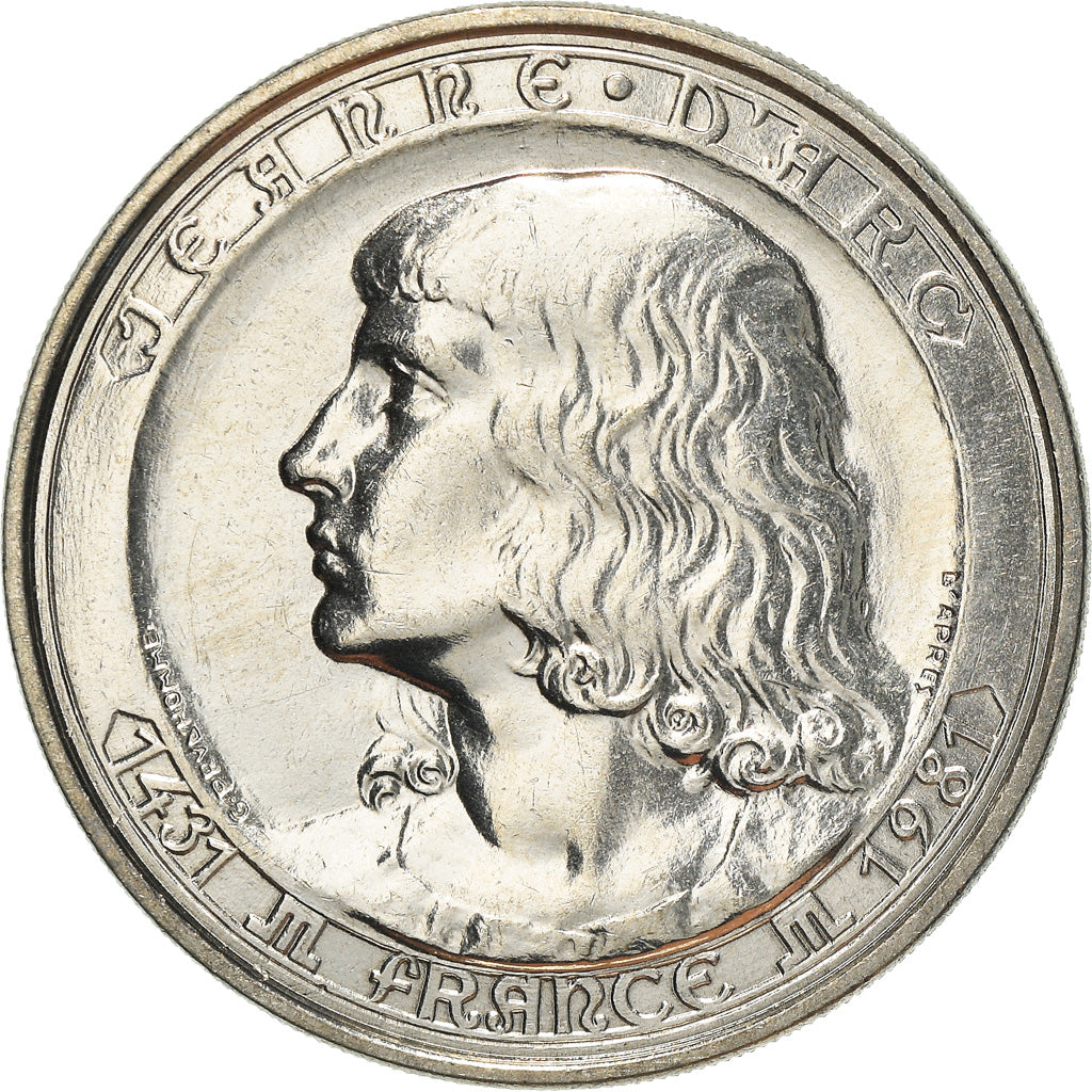 France, Medal, Jeanne d'Arc, History, V. Peter, MS(65-70), Copper-nickel