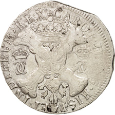 Spanish Netherlands, BRABANT, Patagon, 1695, Antwerp, VF(30-35), Silver,KM:107.1