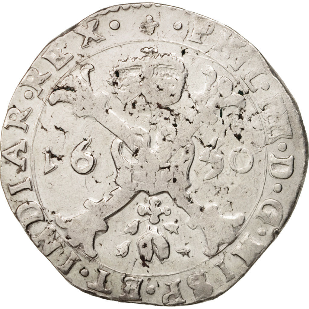 Spanish Netherlands, FLANDERS, Patagon, 1650, Bruges, VF(20-25), Silver, KM:34