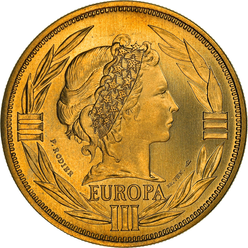 Frankrijk, Medaille, Ecu Europa, Marianne, Politics, 1994, Rodier, FDC