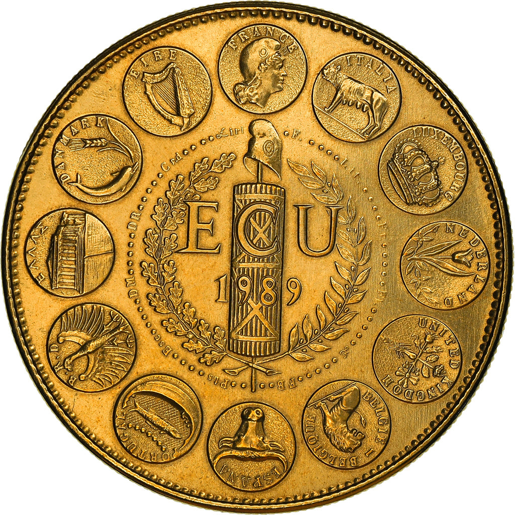 France, Médaille, Ecu Europa, Marianne, Politics, 1989, Rodier, FDC