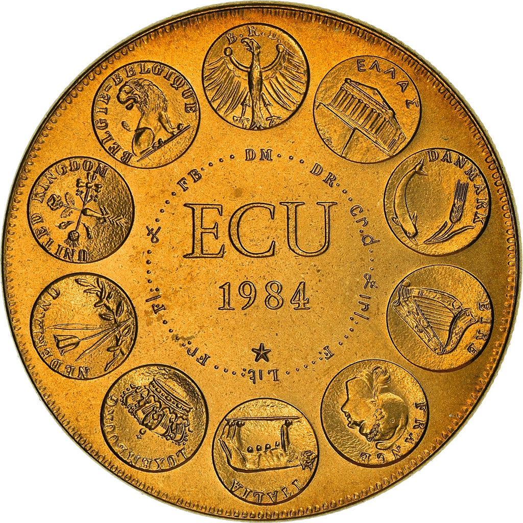 France, Medal, Ecu Europa, Europe Assise, Politics, 1984, Rodier, MS(65-70)
