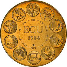 France, Medal, Ecu Europa, Europe Assise, Politics, 1984, Rodier, MS(65-70)