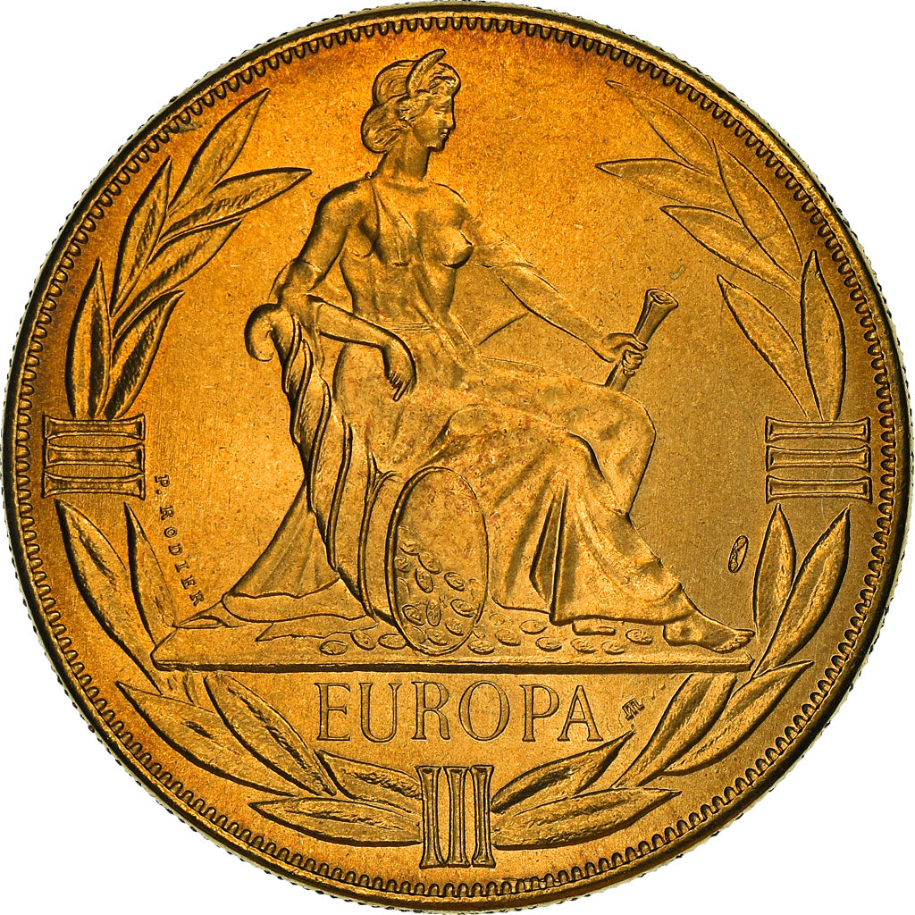 France, Medal, Ecu Europa, Europe Assise, Politics, 1984, Rodier, MS(65-70)