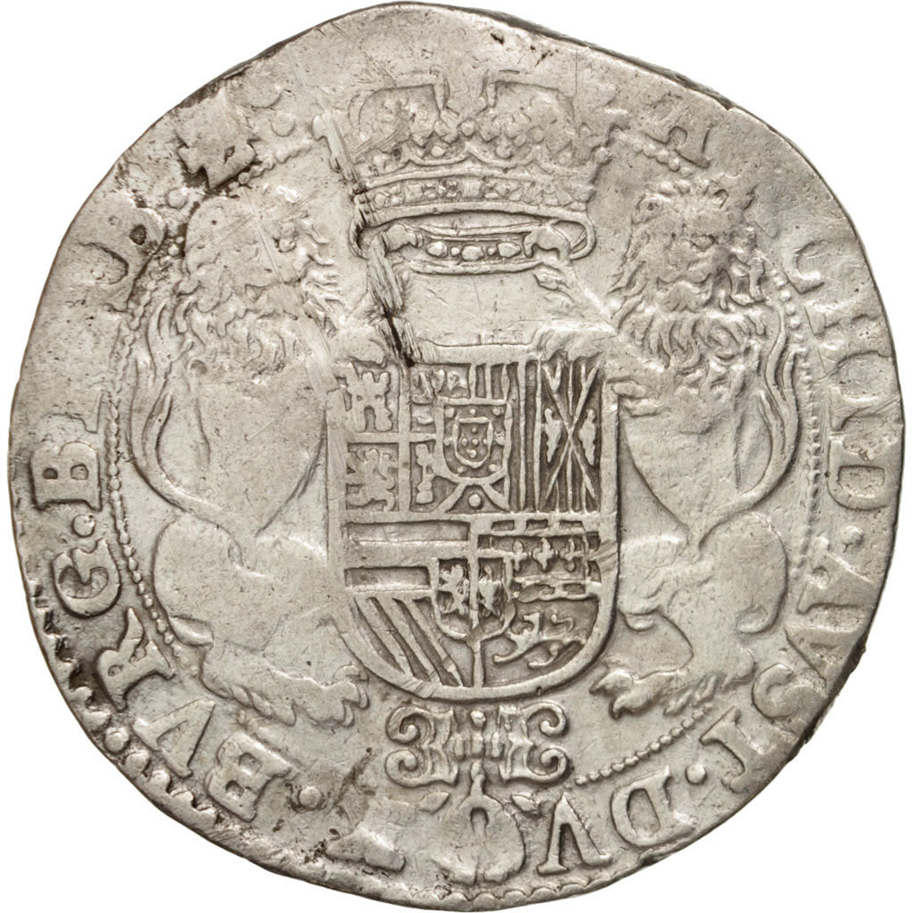 Spanish Netherlands, BRABANT, Ducaton, 1644, Brussels, VF(30-35), Silver, KM72.2