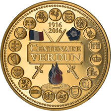 France, Médaille, L'Europe des XXVIII, Centenaire de Verdun, WAR, 2016, FDC